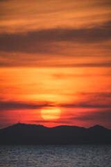 sunset over the ocean