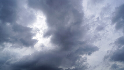 Dark Storm Clouds Moving Across Dramatic Sky in Weather Forecast Scene