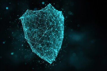 A conceptual data privacy shield made of holographic light
