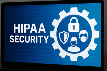 HIPAA, HIPAA Security, cybersecurity in healthcare, healthcare data protection, digital health security, HIPAA compliance, medical cybersecurity, patient data security, digital lock icon, shield icon,