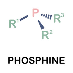 Chemical structure of phosphine molecule