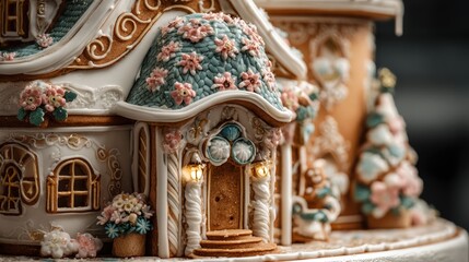 Detailed gingerbread house (1)