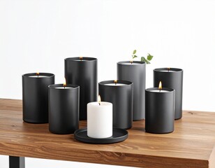 3d render of a candles with recycle symbol