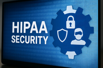 HIPAA, HIPAA Security, cybersecurity in healthcare, healthcare data protection, digital health security, HIPAA compliance, medical cybersecurity, patient data security, digital lock icon, shield icon,