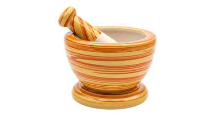 Isolated Mortar and Pestle