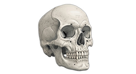 Isolated human skull