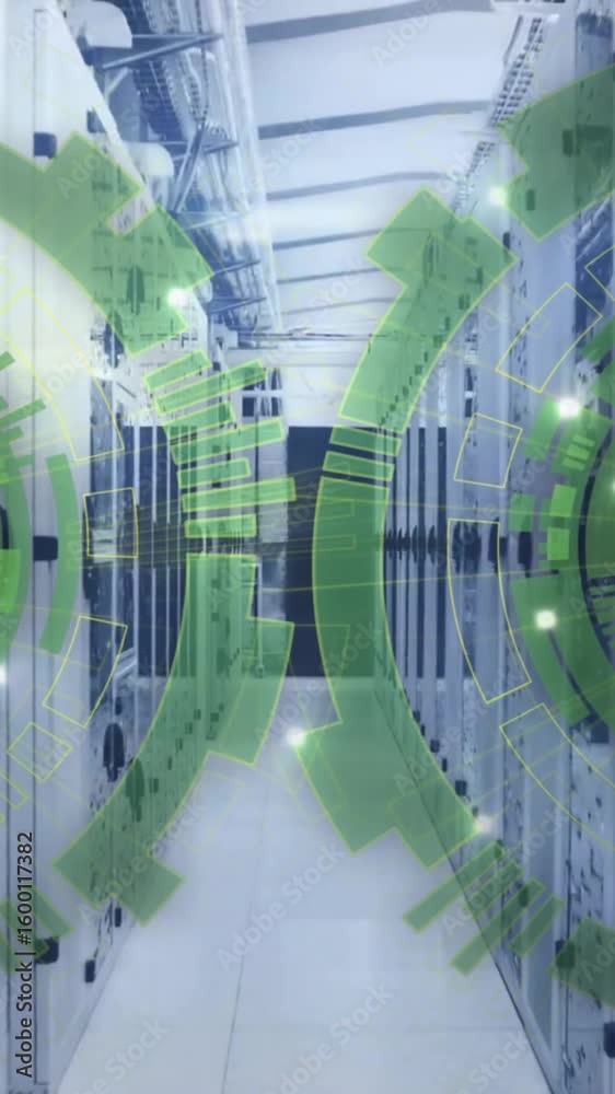 Poster animation of scopes with data processing over computer servers