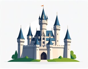 Obraz premium castle on the hill vector