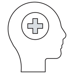 Mental Health Icon, Mind Care, Brain Calm, Mental Support, Inner Strength, Headspace, Thought Balance, Mind Reset, Peace Within, Emotional Health, Mental Focus, Clarity, Self-Awareness, vector