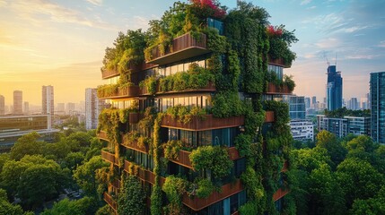 Sustainability and green initiatives in urban environments showcasing waste reduction, eco-friendly architecture, and clean energy solutions supporting eco-conscious living globally.