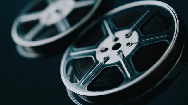 Vintage film reels spin nostalgically, capturing celluloid memories like festive Cinema Day relics and niche cinephile celebrations