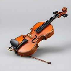 Fototapeta premium violin and bow on white