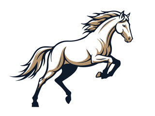 Silhouette horse logo. Stallion emblem. Galloping Horse on transparent background. Luxury gold equestrian label vector illustration. Lunar new year 2026 - year of the horse zodiac symbol