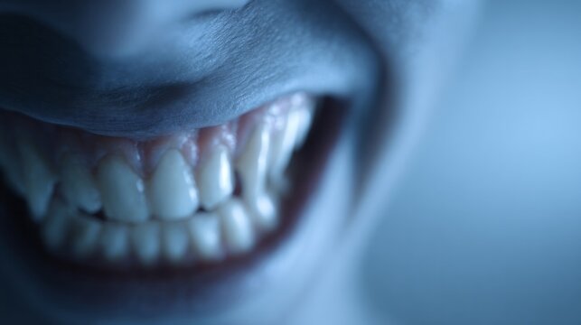 A shadowy grin teeters between eerie delight and cryptic charm, perfect for Halloween vibes or Global Belly Laugh Day