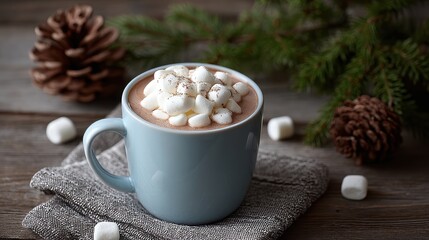 Comforting Winter Drink: Hot Cocoa with Cream