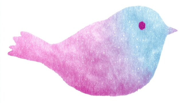 Watercolor pastel bird exudes whimsical tranquility, embracing Aviary Appreciation Day and Birdwatching Bonanza with soothing hues - Powered by Adobe