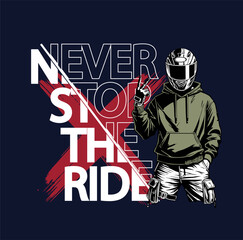 vector illustration of racing bikers