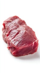 Fototapeta premium Prime cut of marbled beef, its velvety texture whispers of gourmet feasts and Sinterklaas' savory winter indulgence