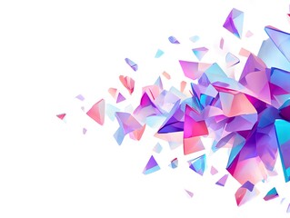 Abstract crystal shards background design with geometric shapes and vibrant colors art