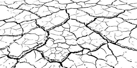 Dry cracked earth texture showing drought and arid climate. Detailed close-up of parched soil pattern. Ideal for backgrounds, environmental themes, or natural surface design.

