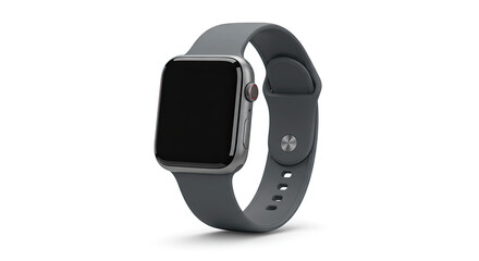 Modern Smartwatch with Gray Silicone Strap.