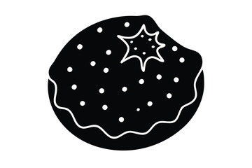 christmas cookie vector icon