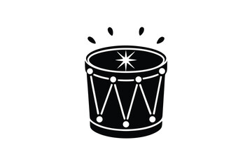 christmas drum vector icon