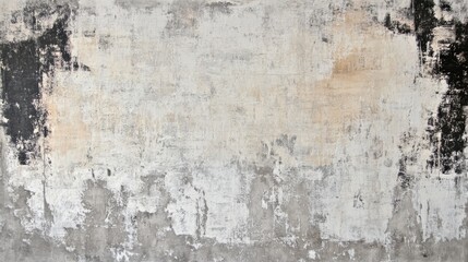 Obraz premium Textured concrete wall surface with paint splatter and marks.