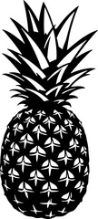 black silhouette of a pineapple