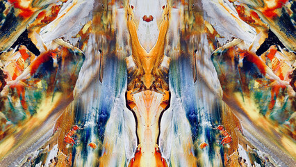 Abstract art background . Hand painting artwork on canvas .