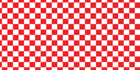 Abstract red and white chess in rectangle shape