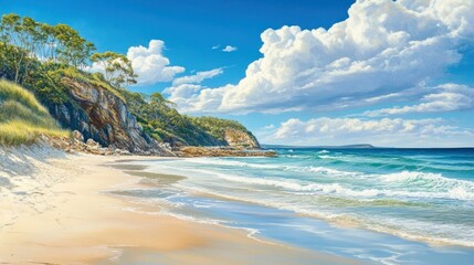 Beach with summer mood in Australia