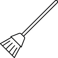 cleaning tools in school   line art black vector.eps