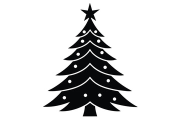 christmas tree vector icon