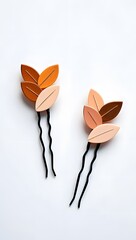 Leaf hair pins wedding hair accessories bridal hair piece fall hair jewelry for women