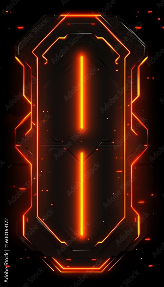 Poster futuristic high-tech glowing circuit board vector for complex system integration and innovation