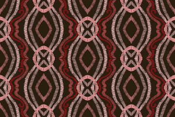 Seamless pattern,  ethnic background, fabric traditional, motif ornament, ikat pattern, seamless geometric, doodles line, geometric and tribal-inspired, freehand drawing design, handmade texttile.