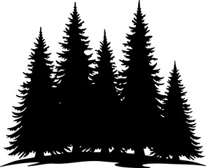 Obraz premium nature design, forest graphic, vector trees, bundle