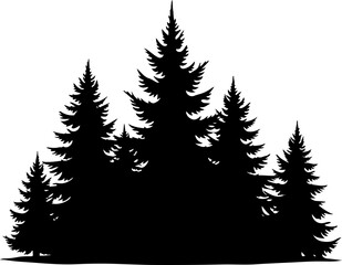 Fototapeta premium nature design, forest graphic, vector trees, bundle