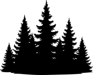 Obraz premium nature design, forest graphic, vector trees, bundle