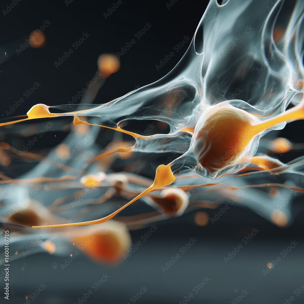 Sticker nanotechnology swarm dynamics abstract science concept gigapixel standard futuristic technology cell