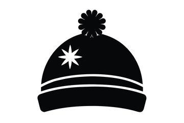 Naklejka premium winter hat vector icon