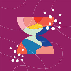 colorful abstract geometric wall decor with modern style
