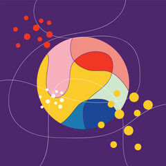 colorful abstract geometric wall decor with modern style

