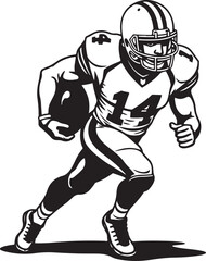 American Football Quarterback Illustration vector