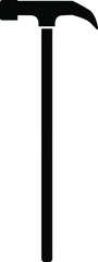 Classic Black Hammer Tool Silhouette Construction DIY