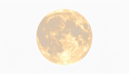 full moon isolated on transparent background PNG.
