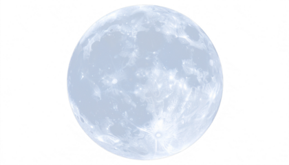 full moon isolated on transparent background