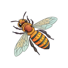 Had bee lice color vector on white background.03