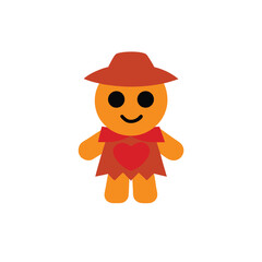 Scarecrow With Heart Shaped Patches And